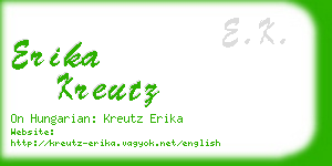 erika kreutz business card